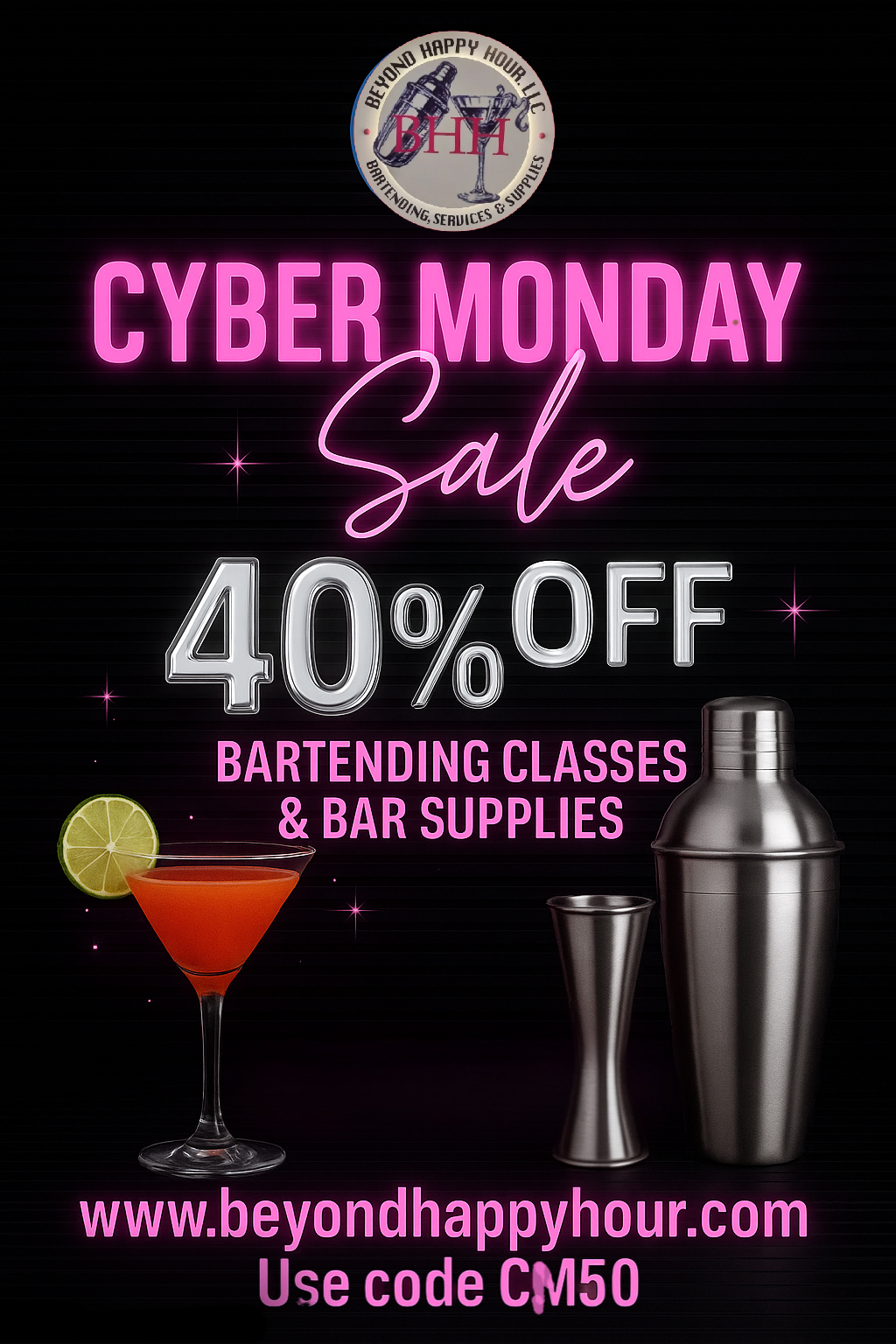 Cyber Monday Bartending Class Deal