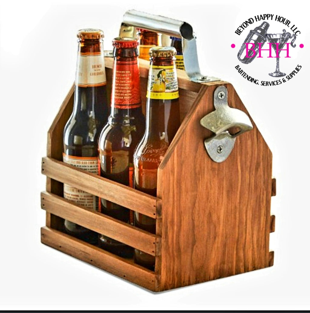 Wooden Bottle Caddy